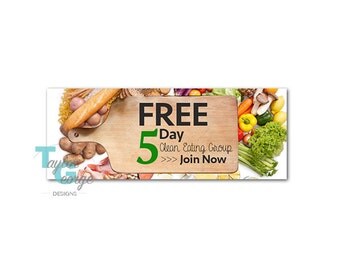Health & Fitness Coach Challenge Group Facebook Cover Photo - Challenge Group Banner - Clean Eating Group Banner - Sneak Peek Banner - Coach
