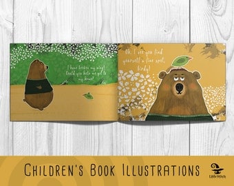 Children's book illustrations Illustrator for hire Custom children's ilustrations Book illustrations Illustrations for kids