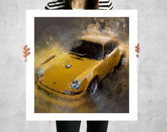 Porsche wall art | Etsy