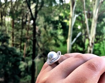 Diamond and Pearl Ring