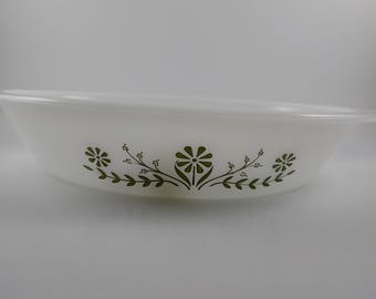 Vintage Glassbake Divided Casserole Dish