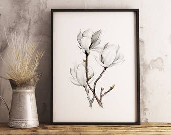 Magnolia Wall Art magnolia wall decor | etsy Magnolia Wall Art magnolia wall decor | etsy