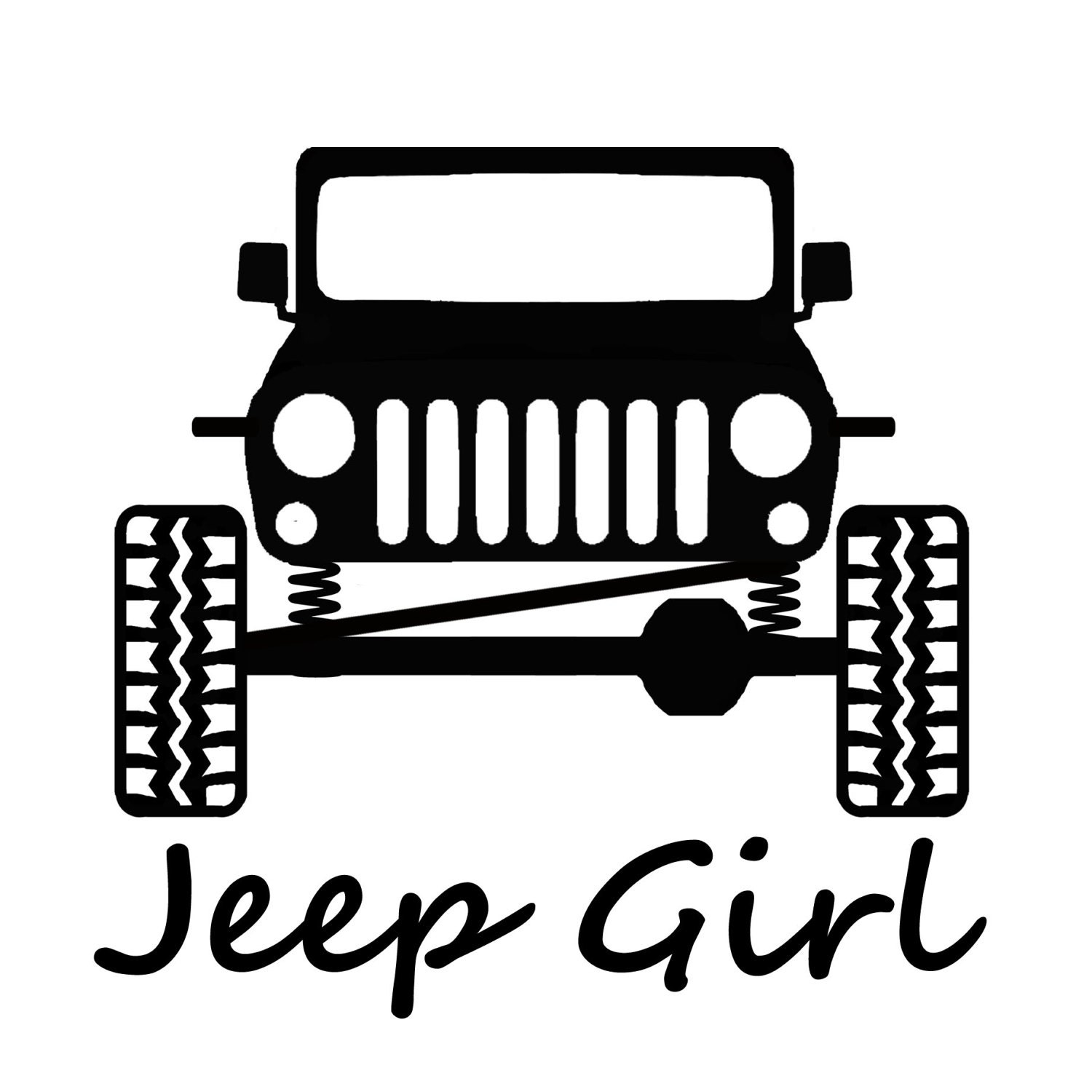 Jeep Girl Wrangler JK/JKU Vinyl Decal from FreeByAssociation on Etsy Studio