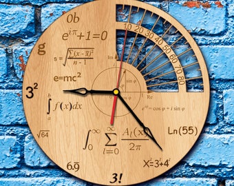 Science wall art gift scientist wall clock science charm math decor physics gift math poster science project