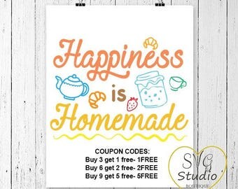 Happiness is Homemade SVG Cutting File-INSTANT DOWNLOAD