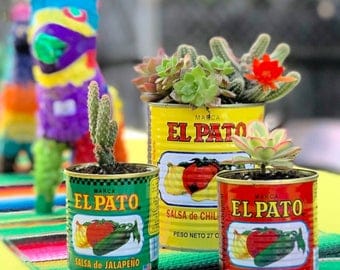 Fiesta Weddings/Birthdays/Events Centerpieces/Decorations El Pato Cans-Large-Set of 6