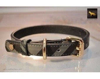 Black Designer Leather Collar
