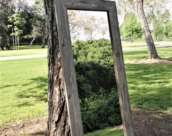 full length mirror gray/ floor mirror/ large mirror/ mirror/ decorative wall mirrors/ rustic bathroom mirrors/ bathroom mirrors