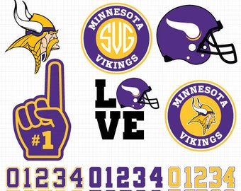 Minnesota Vikings- Cuttable Design Files (SVG, EPS, JPG) For Silhouette Studio, Cricut Design Space, Cutting Machines,Instant Download