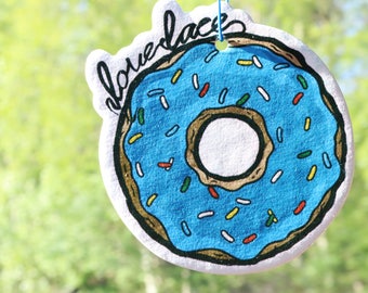 Doughnut Car Air Freshener Vanilla Scent | Lovelace Apparel