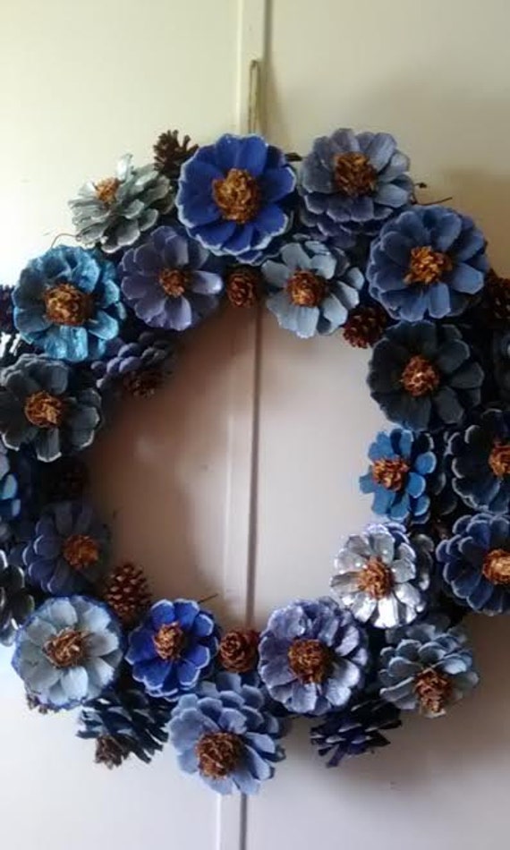 Painted Pine Cone Wreath Pinecone Floral Country Rustic   Il 570xN.1122538298 2qa2 