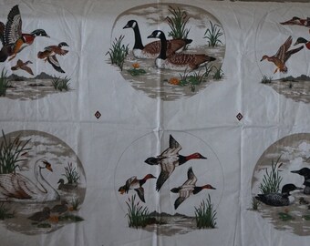 Water Birds Collection Wild Ducks Picture Patches Fabric Panel