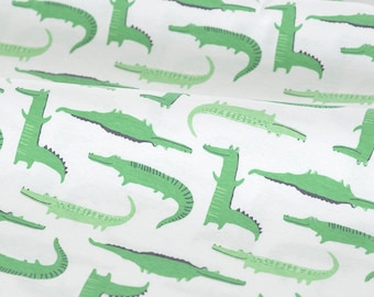 4466 - Crocodile Cotton Jersey Knit Fabric - 62 Inch (Width) x 1/2 Yard (Length)
