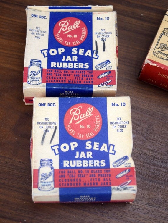 Vintage Ball Canning Jar Rubbers 10 Boxes Glass Lid Seals Wide