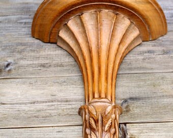 Italian Florentia Carved Wood Wall Sconce Shelf
