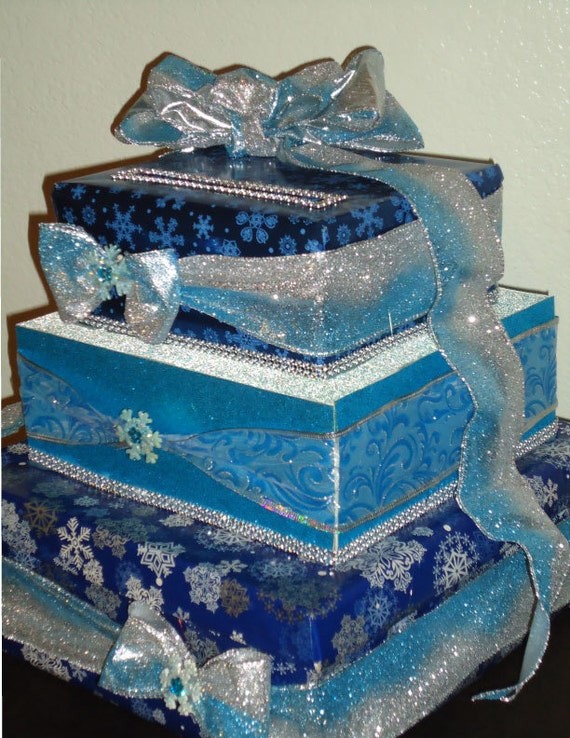 Items similar to Wedding Card Box, Winter Wedding Cards Box,Money