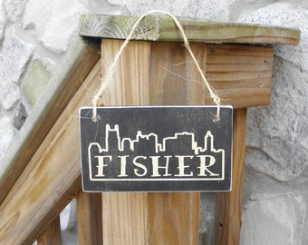 Nashville Skyline ornament, personalized Christmas ornament, wood skyline ornament
