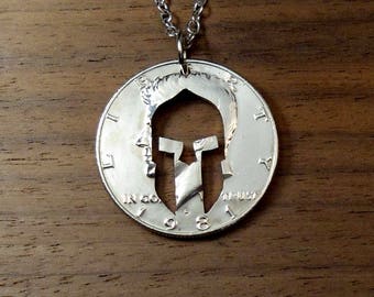 Spartan Necklace, Helmet Molon Labe Necklace, Spartan Helmet, Spartan Pendant, Necklace Or Key Ring, Come And Take Them, Molan Labe