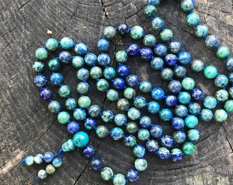 Chrysocolla 108 Bead Mala Necklace