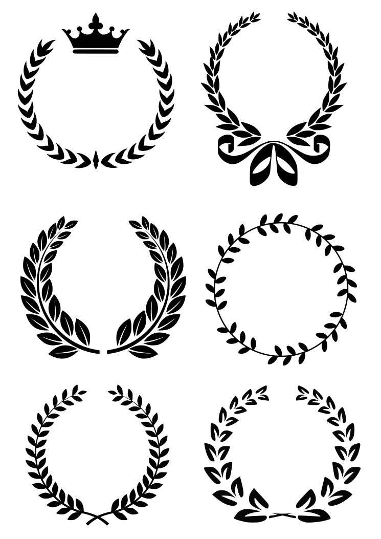 Download Free SVG Cut File - Leaf wreath svg - laurel wreaths clipart digit...