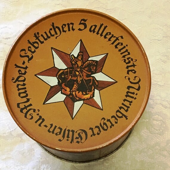 Items similar to Vintage German Tin Nurnberg Lebkuchen Tin Nurnberg