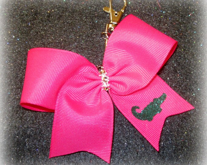 Cheer Bows, Girls Cheer Keychains, Personalized Cheer Bow, Cheer Bow with Name, Logo Cheer Bow, Team Bows, Dance Bows, Bow Keychains,