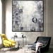 Original Extra Large Abstract Painting Modern Art 48x48 Gray