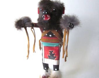 Bear Kachina Doll Native American Handmade Figurine Wood Sculpture
