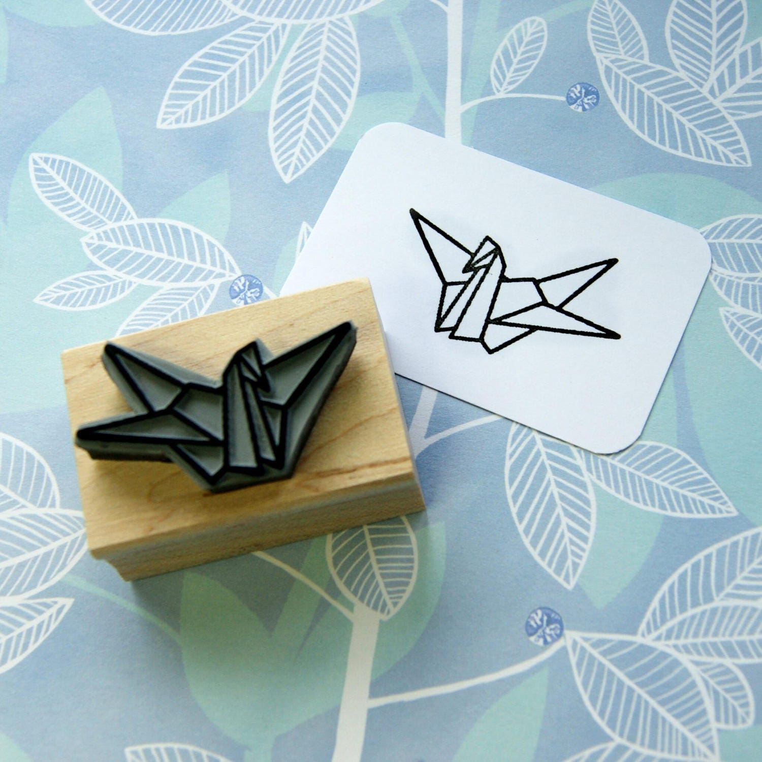 Origami Crane Japanese Rubber Stamp Japan Rubber Stamp
