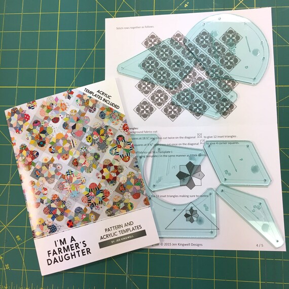 Farmers Daughter pattern and Acrylic Template Set by Jen