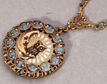 Owl Lover Gift Owl Necklace Compass Necklace Compass Locket