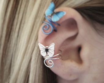Butterfly Ear Cuff Ear Wraps - Butterfly Jewelry - Clip On Ear Cuff - Fake Piercing - Christmas Gifts For Teens - Teenage Girl Gift Ideas