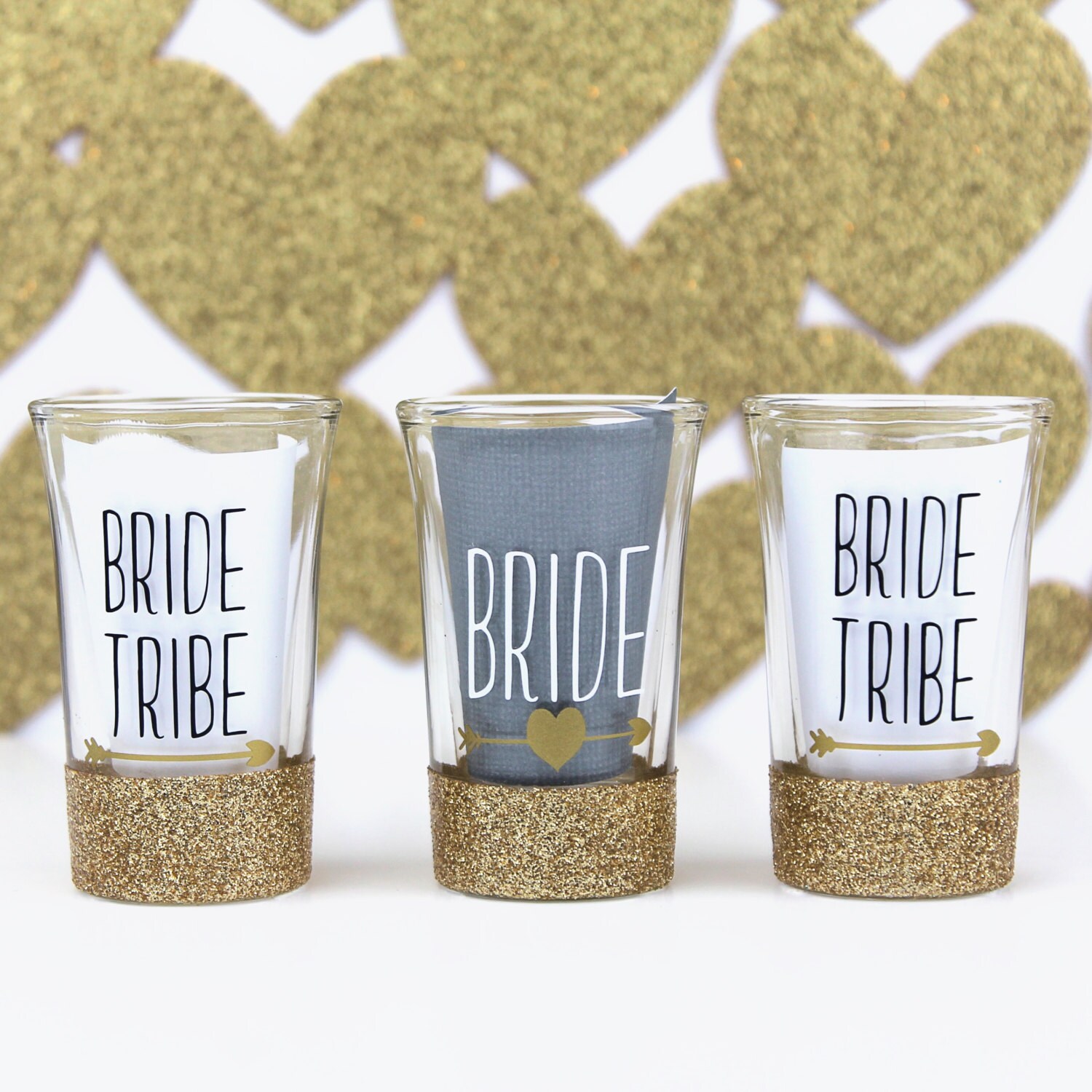 Bachelorette Party Shot Glasses Bride Tribe by MCDesignsandMore
