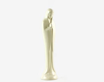Red Wing Pottery Madonna Figurine, Our Lady Statue, Virgin Mary Figurine