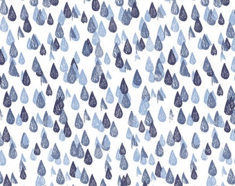 Boys Crib Bedding - BLUE Nursery Sheet /Changing Pad Covers / Fitted Crib Sheet Navy / BLUE Baby Bedding / Raindrops /Mini Crib Bedding Set