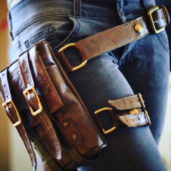 Handmade Leather Explorer Hip Bag - Brass - Free Shipping! by JessicaHaeckel steampunk buy now online Handmade Leather Explorer Hip Bag - Brass - Free Shipping! by JessicaHaeckel steampunk buy now online