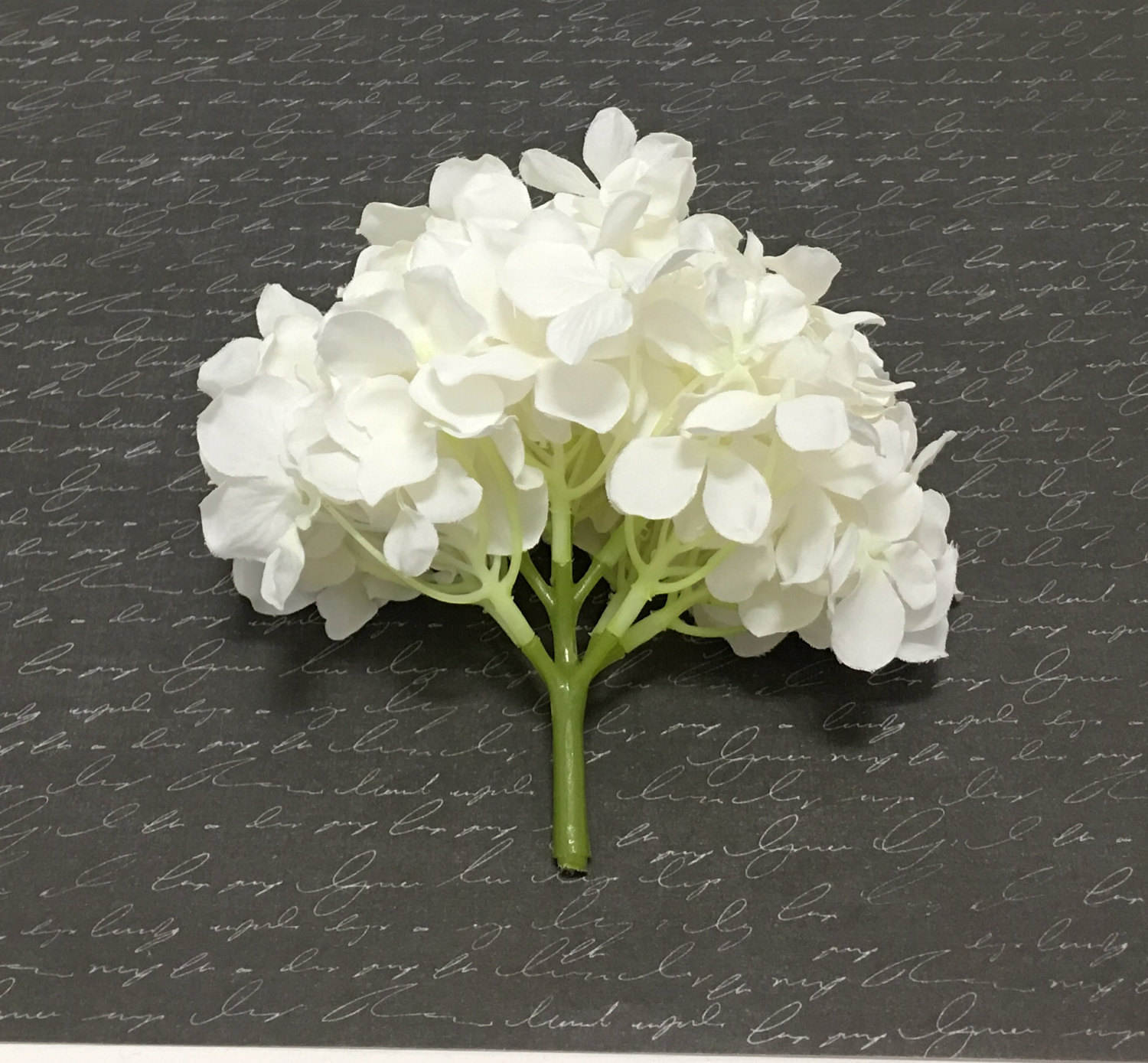 One Hydrangea Head in Cream White Artificial Flowers Silk