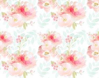 Floral Crib Sheet.Changing Pad Cover. Boppy Cover. Boppy Slipcover.Fitted Crib Sheet. Crib Bedding. Watercolor Floral Bedding. Baby Bedding.