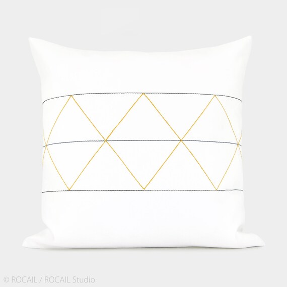 16x16 Geometric Decorative Pillow Cover Minimalist and Mid