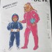 Sewing Pattern - Kwik Sew 2127 Child Footed Pajamas and Hooded Jumpsuit Size 4-6-8-10 Vintage