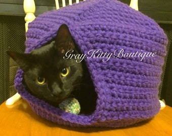 Cole's Cat Cave Crochet Pattern - Cat Hideaway Crochet Pattern - PDF File Only - Instant Download