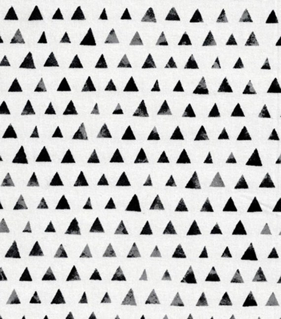 Triangle Fabric Black And White Fabric Geometric Fabric