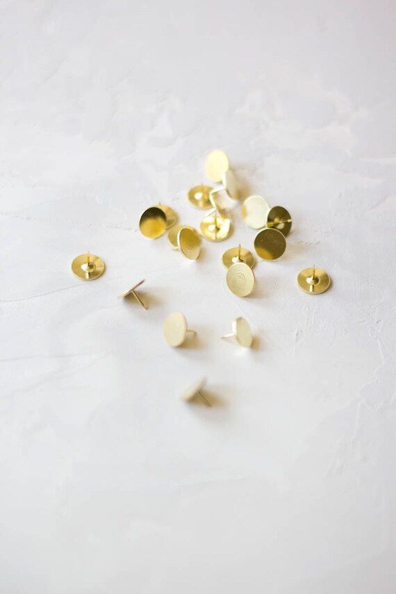Gold Metal Thumb Tacks 25 pc