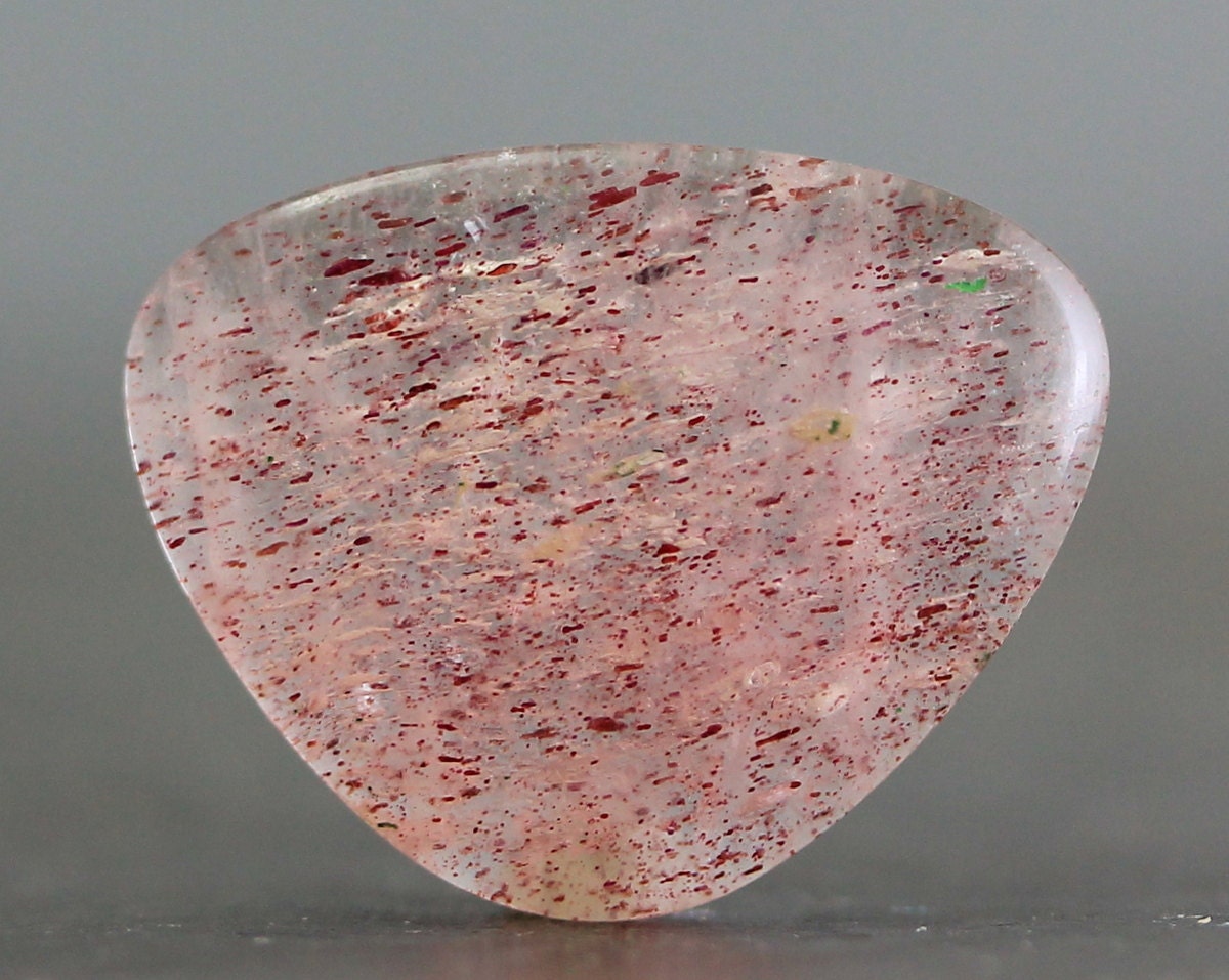 Strawberry Quartz Gemstone Rare Stone with Red Inclusions