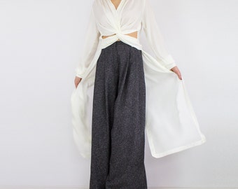 Wide leg pants/ Palazzo pants/ Pleated trousers/ High waist pants/ Wide leg trousers/ Palazzo trousers/ Pleated pants/ Women pants MARLENE