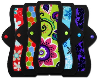 Cloth Menstrual Pads (10" Moderate - Set of 5)