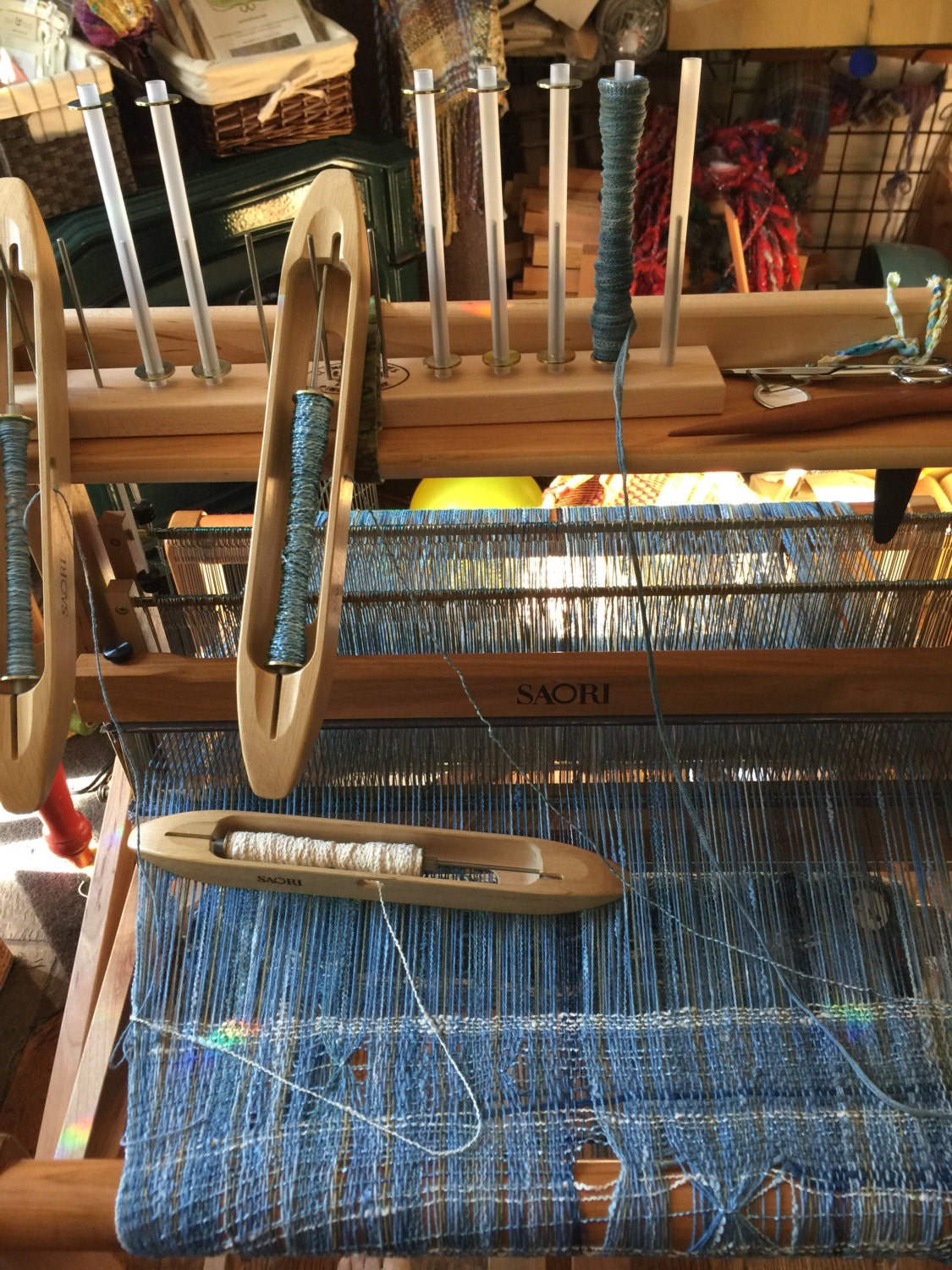 weaving bobbin rack holds 12 wound bobbinsSaorisantacruz
