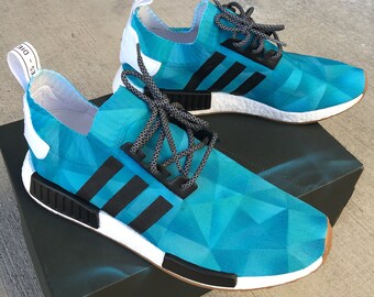 Custom Painted Adidas NMD Sneakers - Monochromatic Prism