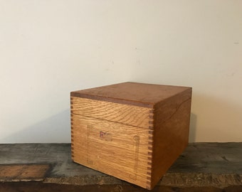 Weiss Library Card File Cabinet Tiger Oak