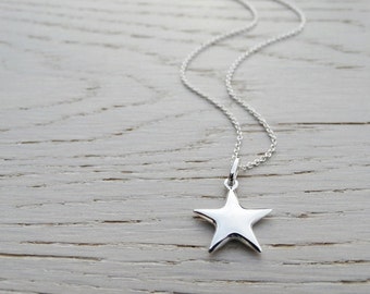 Silver Star Necklace - Sterling Silver